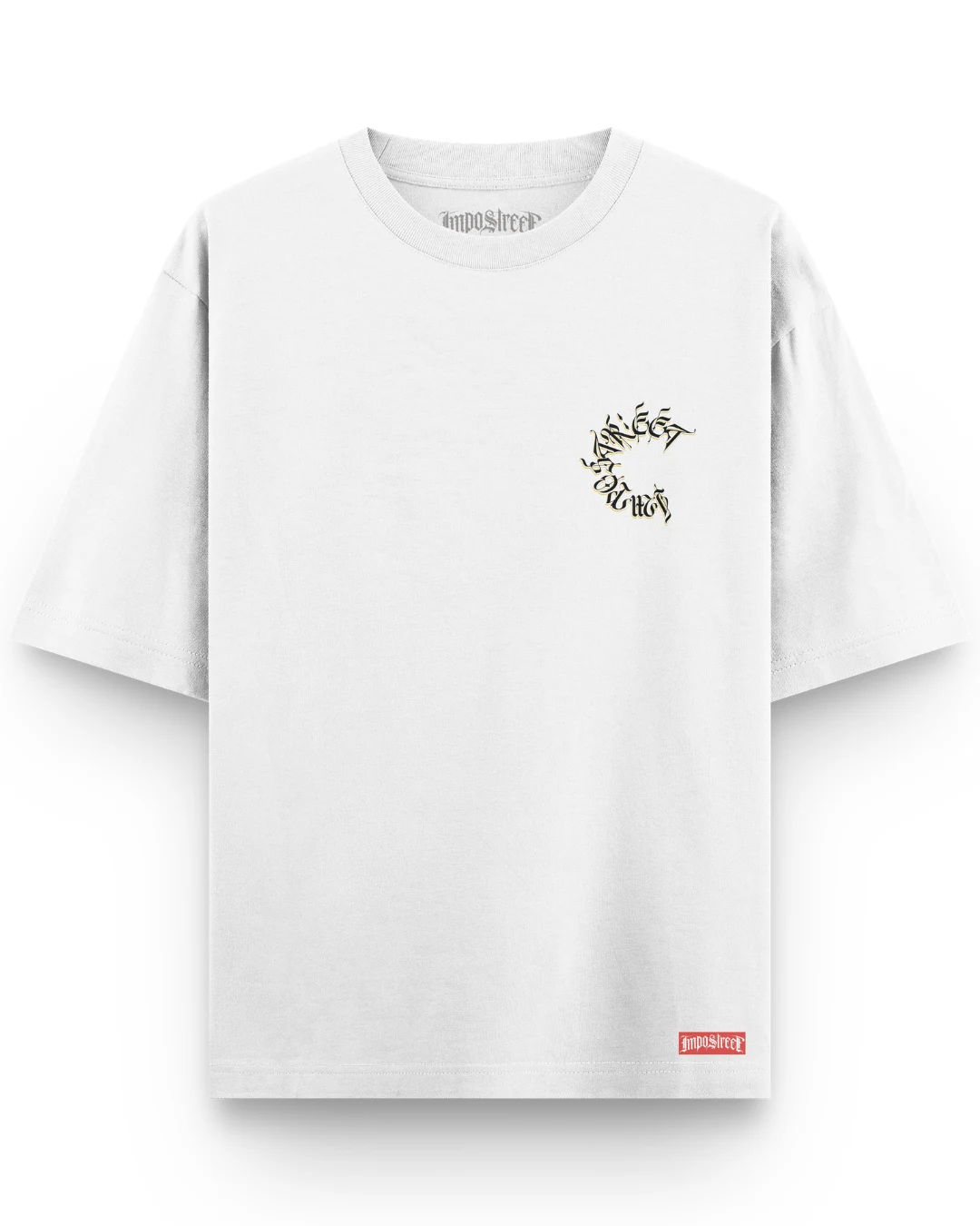 Camiseta Oversized Premium Faith - Frente Branca