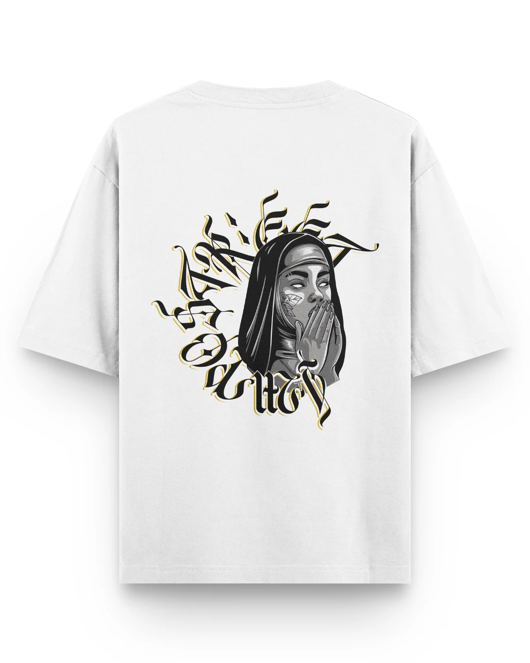 Camiseta Oversized Premium Faith - Costas Branca